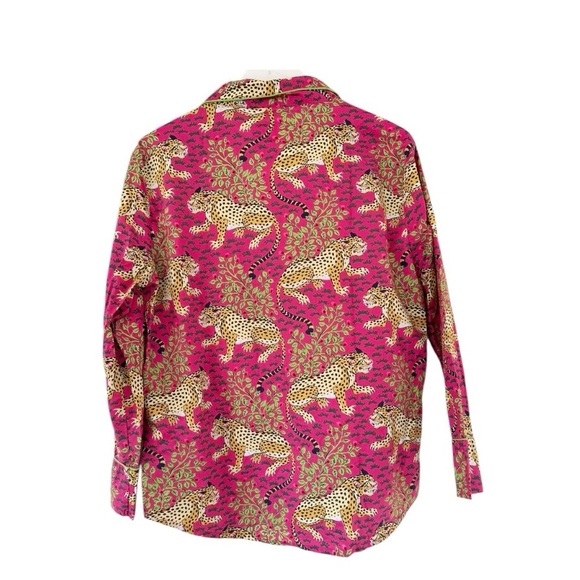 Printfresh • Bagheera Long PJ Cotton Poplin Pajama Set -  Hot Pink - Picture 5 of 12